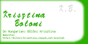 krisztina boloni business card